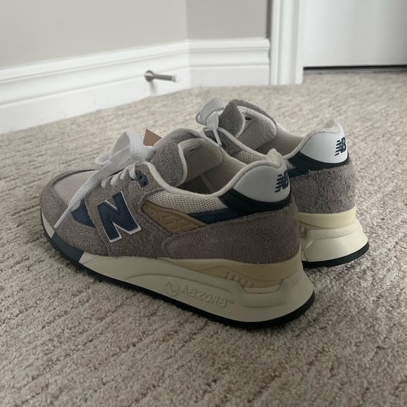 BNWT New Balance 998 - Gray & Blue Made In USA 998 Sneakers - Picture 3 of 10